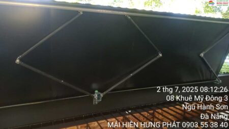 Mái hiên di động lắp đặt cho quán Cafe vỉa hè 08 Khuê Mỹ Đông 3 (2)