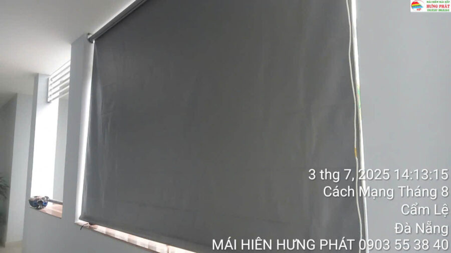 Mái thả kéo dây che nắng mưa tại trụ sở công an Cẩm Lệ Đà Nẵng (1)