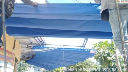 Mái xếp di động bo cánh quạt lắp đặt tại 18 Phạm Thanh Nghị (1)