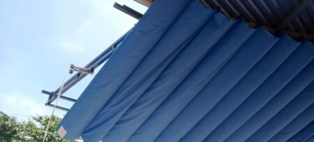 Mái xếp di động bo cánh quạt lắp đặt tại 18 Phạm Thanh Nghị (1)