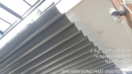Mái xếp di động che mưa nắng giá rẻ tại Ngũ Hành Sơn (1)