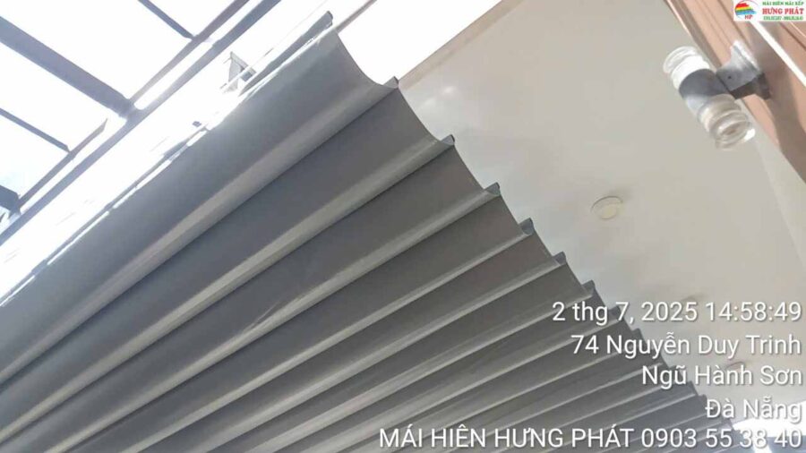 Mái xếp di động che mưa nắng giá rẻ tại Ngũ Hành Sơn (1)