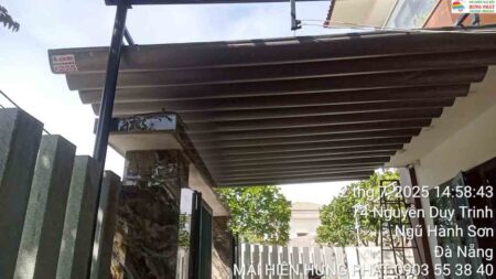Mái xếp di động che mưa nắng giá rẻ tại Ngũ Hành Sơn (1)