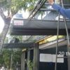 Mái xếp di động giá rẻ lắp đặt tại gara 21 Thành Thái Đà Nẵng (1)