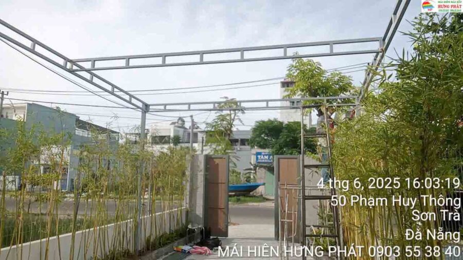 Mái xếp di động lắp đặt tại 69 Phan Huy Thông (1)