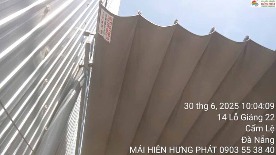 Mái xếp di động thi công lắp đặt trong ngày tại Đà Nẵng (1)