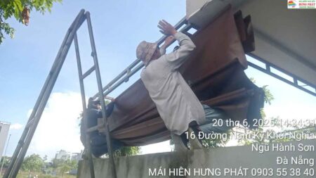 Thay bạt xếp di động tại khu FPT Đà Nẵng (1)