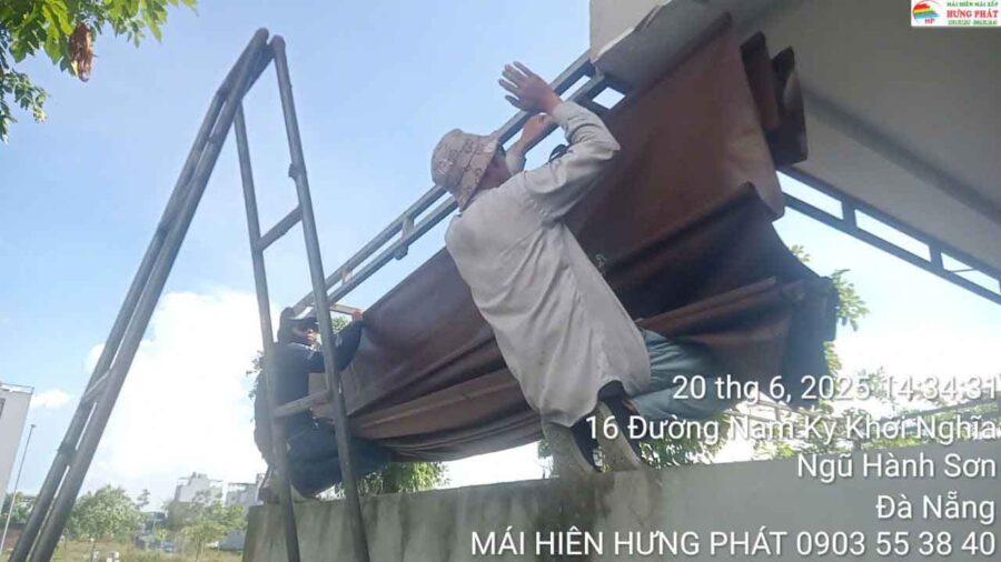 Thay bạt xếp di động tại khu FPT Đà Nẵng (1)