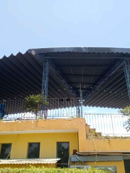 Thi công tè nóc bạt xếp di động tại Hội An Đà Nẵng (1)