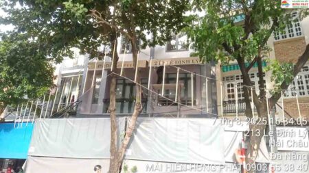 Mái che di động lắp đặt tại 211 Lê Đình Lý (2)