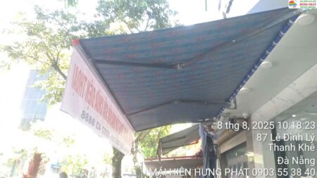 Mái hiên di động lắp đặt giá rẻ tại 89 Lê Đình Lý (1)