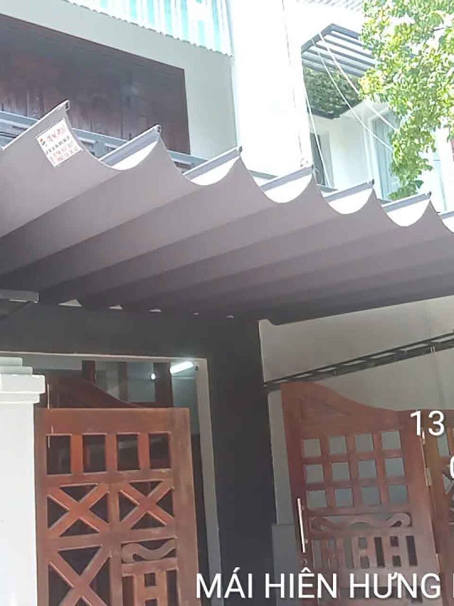 Mái xếp bạt di động lắp đặt mới tại Sơn Trà Đà Nẵng (1)
