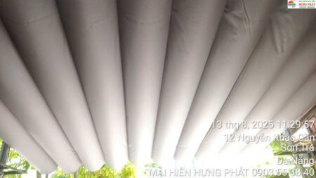 Mái xếp bạt di động lắp đặt mới tại Sơn Trà Đà Nẵng (2)