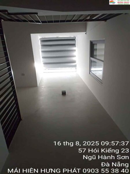 Rèm giếng trời xếp ly hệ nhôm lắp đặt tại Hòa Quý Đà Nẵng