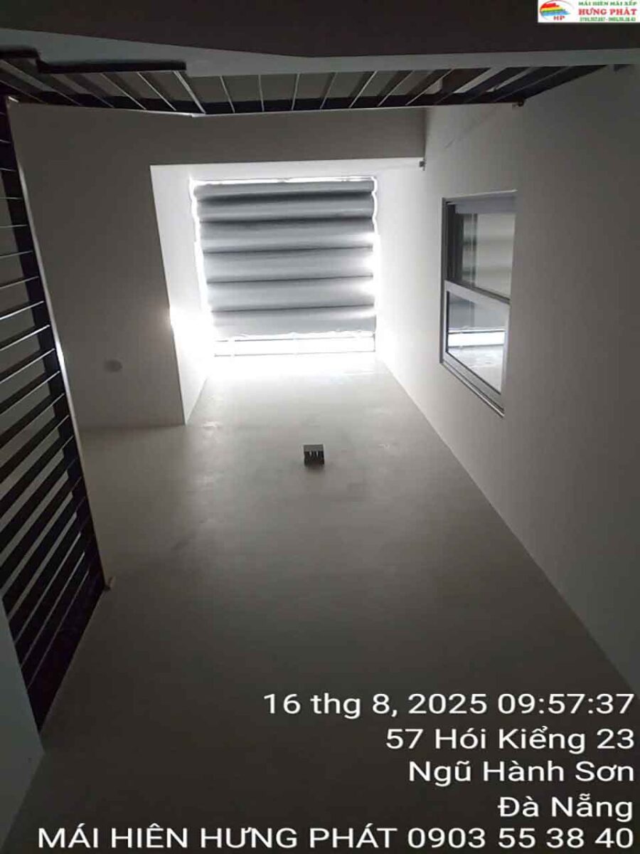 Rèm giếng trời xếp ly hệ nhôm lắp đặt tại Hòa Quý Đà Nẵng