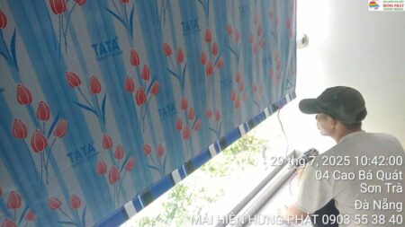 Thay bạt mái hiên mái thả tại 15 Cao Bá Quát Sơn Trà (1)