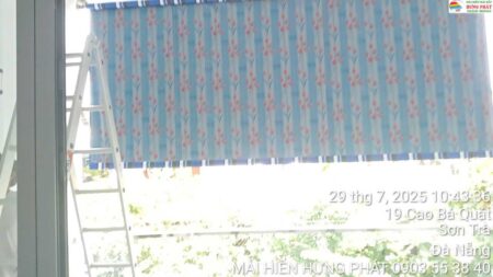 Thay bạt mái hiên mái thả tại 15 Cao Bá Quát Sơn Trà (1)