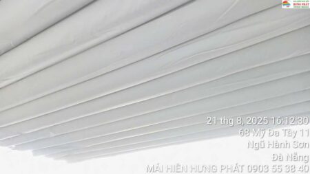 Mái hiên bạt xếp sân thượng tại Mỹ Đa Đông 11 ,Nam Việt Á (1)
