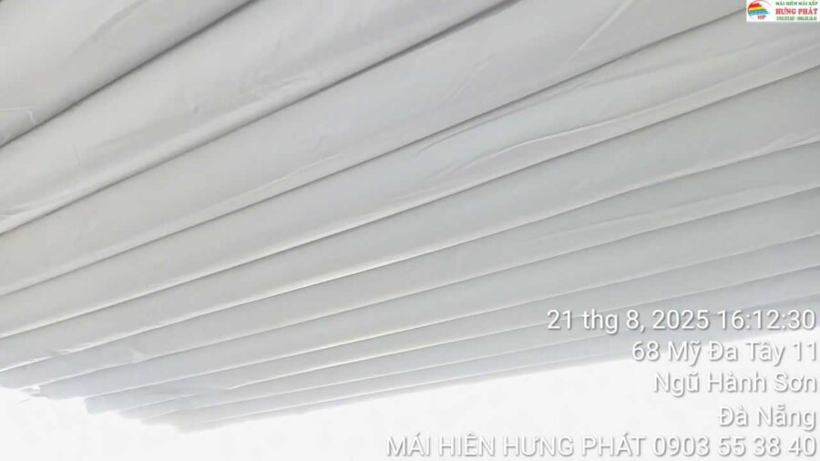 Mái hiên bạt xếp sân thượng tại Mỹ Đa Đông 11 ,Nam Việt Á (1)