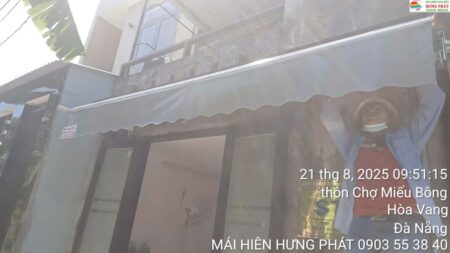 Mái hiên di động lắp đặt tại thôn Quang Châu ,Đà Nẵng (1)