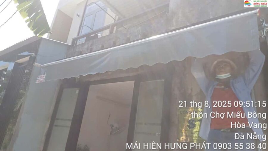 Mái hiên di động lắp đặt tại thôn Quang Châu ,Đà Nẵng (1)