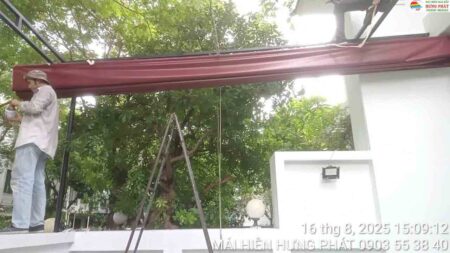 Thay bạt mái xếp tại khu euro 1 Sơn Trà (1)
