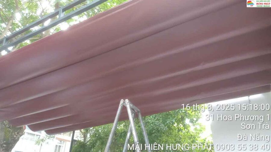 Thay bạt mái xếp tại khu euro 1 Sơn Trà (1)